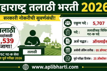 Maharashtra Talathi Bharti 2026 – MPSC गट-क अंतर्गत 5,707 पदांची मेगाभरती