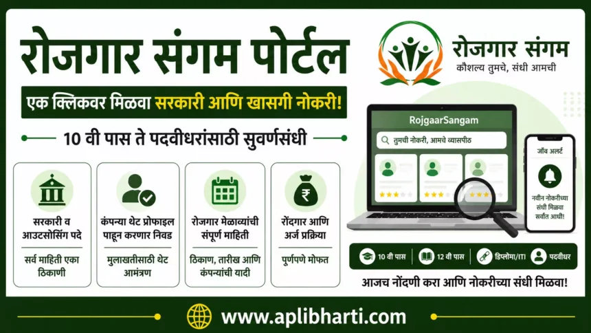 Rojgaar Sangam Portal Registration – सरकारी आणि खासगी नोकऱ्यांसाठी रोजगार संगम पोर्टलवर मोफत नोंदणी